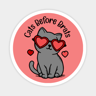 Cats Before Brats (black) Magnet